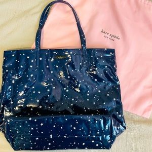 Kate Spade Tote, Color: Dark Blue and White